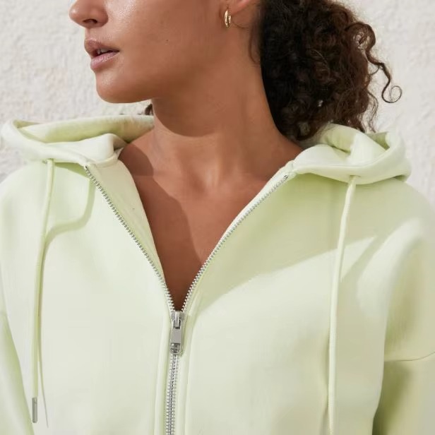 Picture of Women Cropped Fleece  Jacket Hoodies 