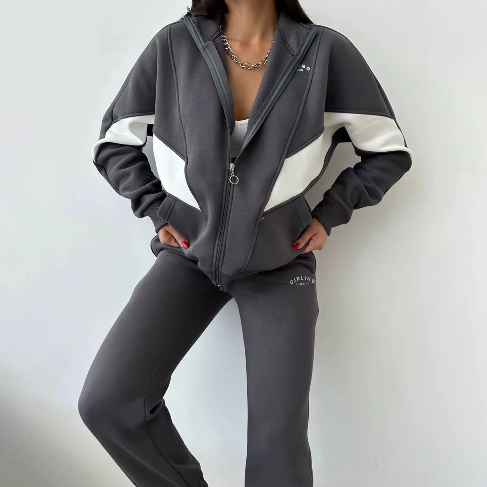 Picture of Women's Casual Hoodie and Jogging Pants Set