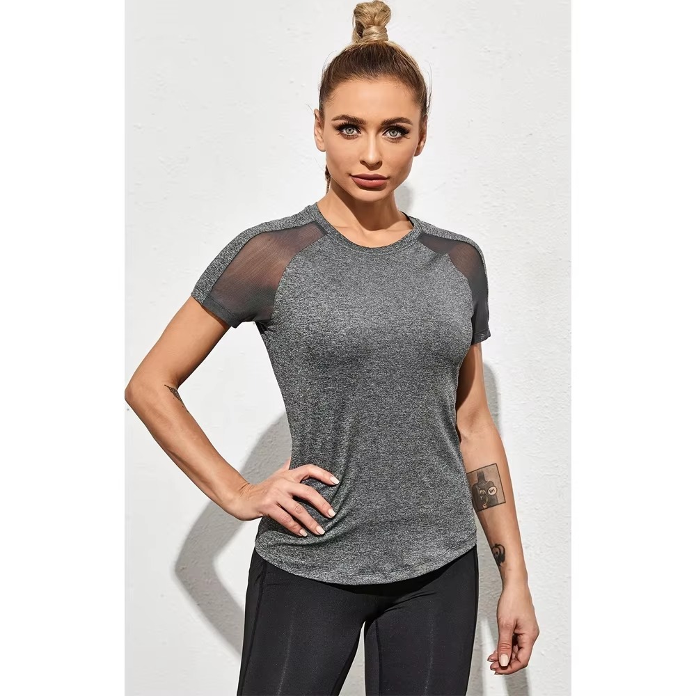 Picture of Ladies Slim Fit Fitness wear Cotton Polyester T-shirts