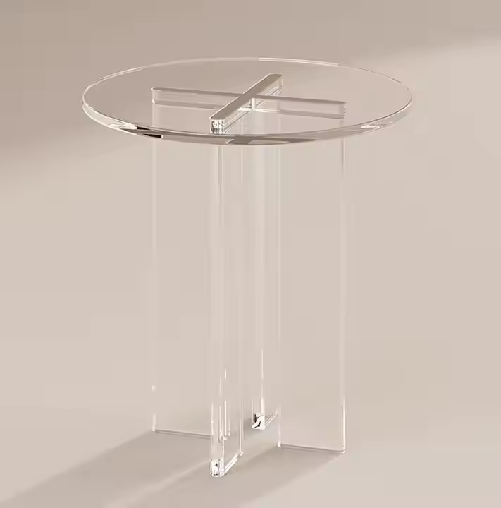 Picture of High-end Furniture Acrylic and Glass Round Side Tanble