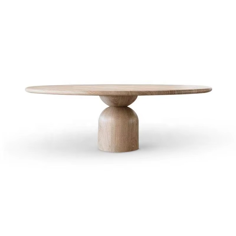 Picture of Nordic Modern Dining Room Furniture Bell Round Dining Table Wooden Tables